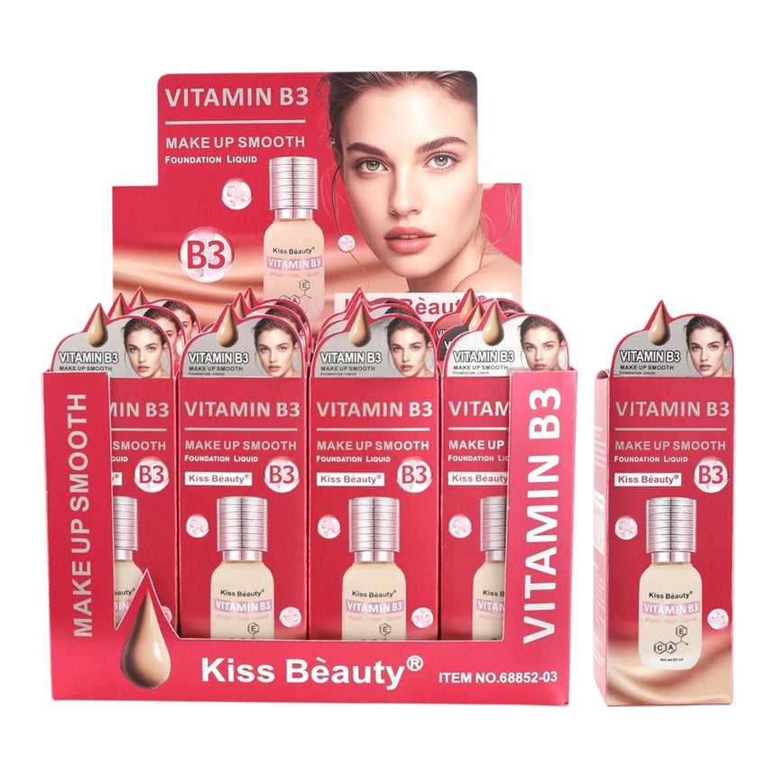 Base Líquida Kiss Beauty Meke Up Smooth Liquid Foundation