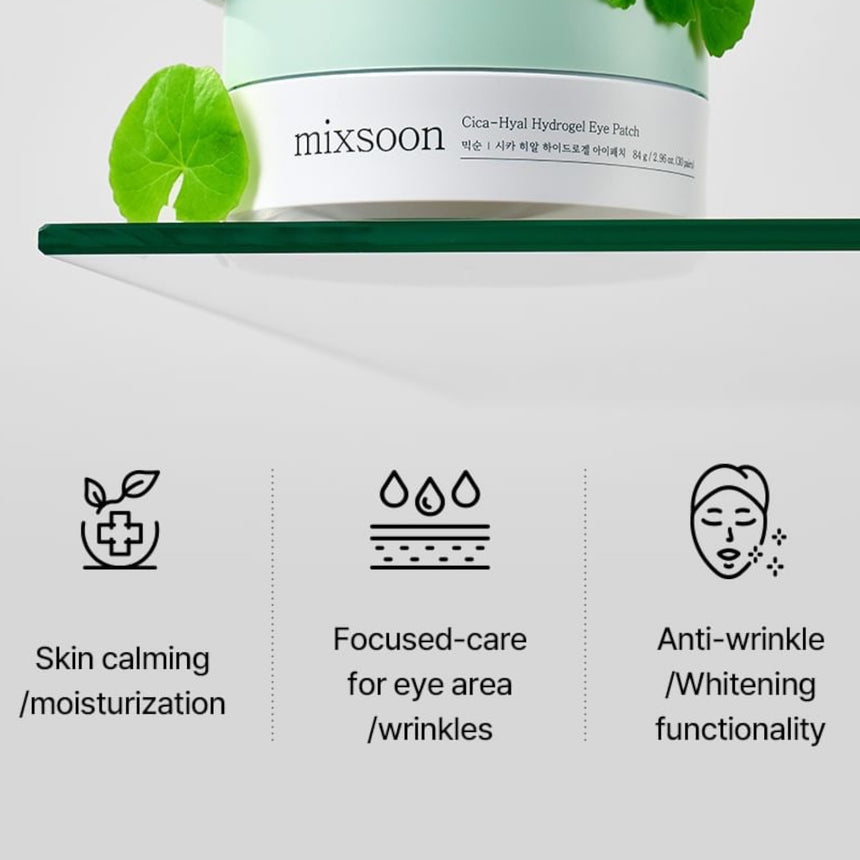 Parches de Ojos Mixsoon Cica Hyal Hydrogel Eye Patch