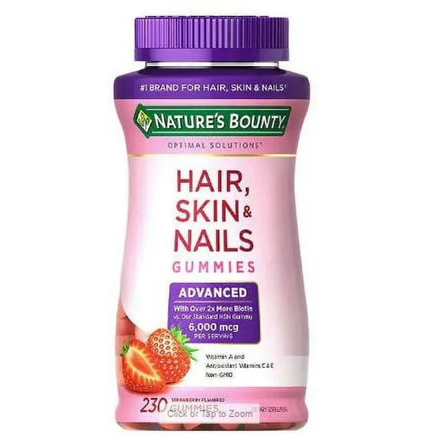 Gomitas para Cabello, Piel y Uñas Nature’s Bounty Hair, Skin & Nails Gummies Advanced