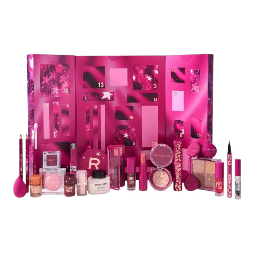 Calendario de Adviento Revolution Makeup Advent Calendar 24 Piece Set For Lips Eyes & Face