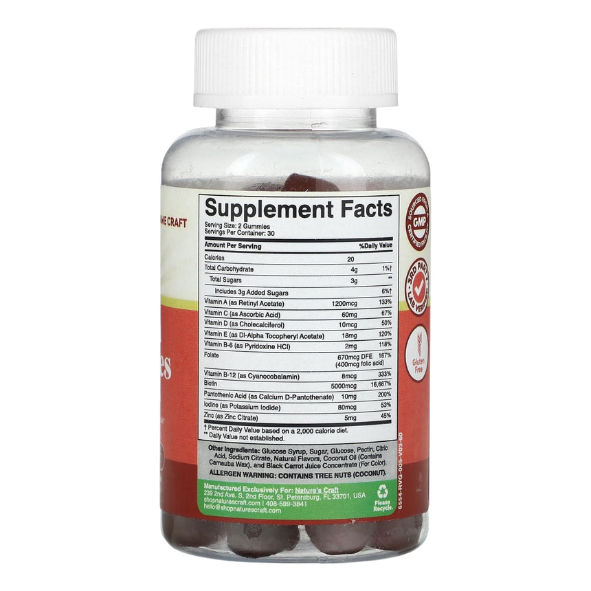 Gomitas de Biotina Nature’s Craft Biotin Gummies 60g