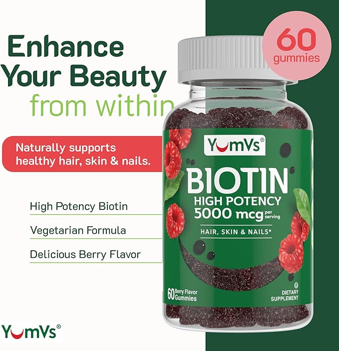 Gomitas de Biotina Yumvs Biotin High Protency 5000mcg 60g