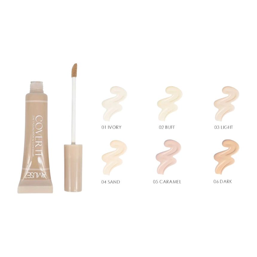 Corrector Amuse Cover It 2 in 1 Foundation & Concealer