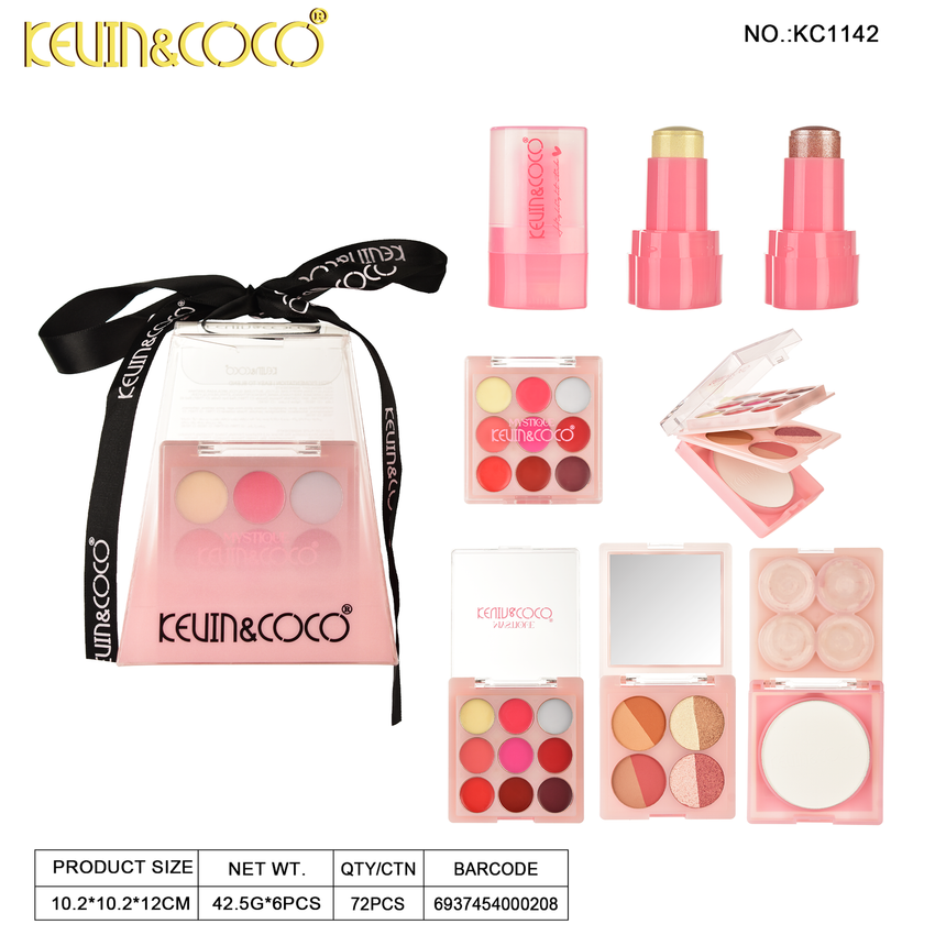 Dúo de Rostro Kevin & Coco Face and Eyes Duo Highlighter Stick & Eye Palette