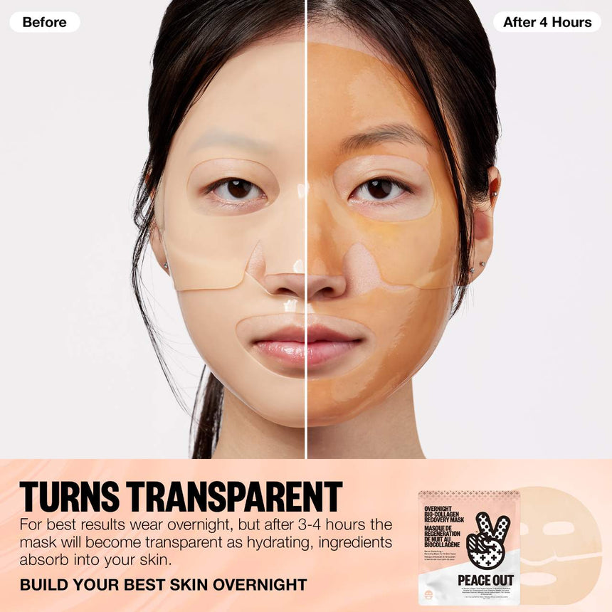 Mascarilla Facial de Colágeno Peace Out Overnigth Bio Collagen Recobery Mask