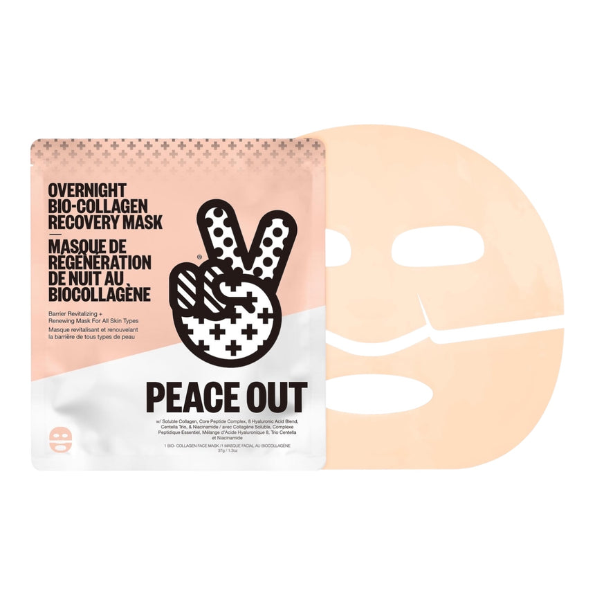 Mascarilla Facial de Colágeno Peace Out Overnigth Bio Collagen Recobery Mask