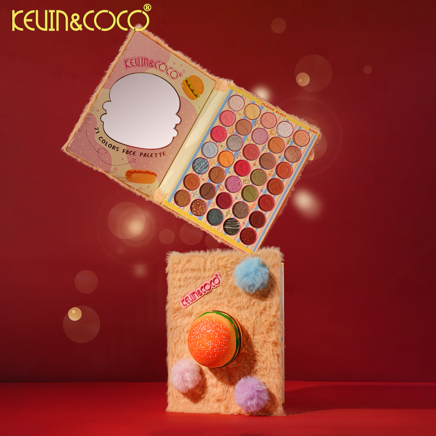 Paleta de Sombras con Squishy de Estrés Kevin & Coco Burguer Plush Palette