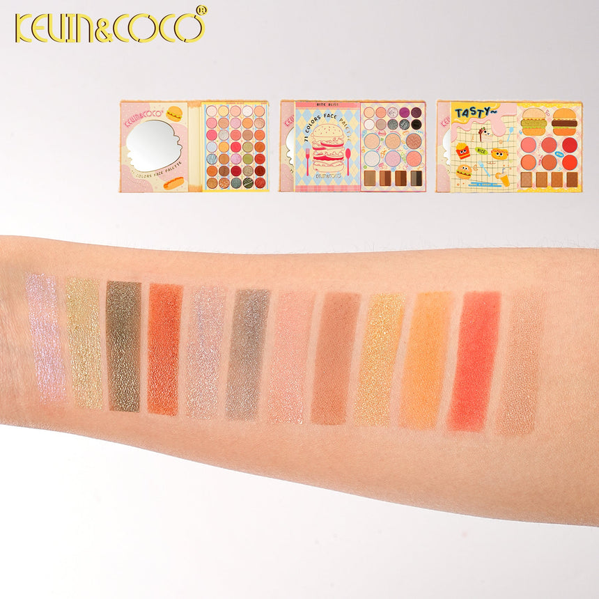 Paleta de Sombras con Squishy de Estrés Kevin & Coco Burguer Plush Palette