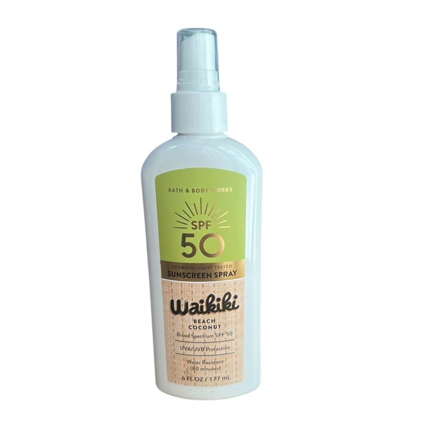 Protector Solar de Coco en Spray Bath & Body Waikiki Beach Coconut Sunscreen Spray 50spf 177ml