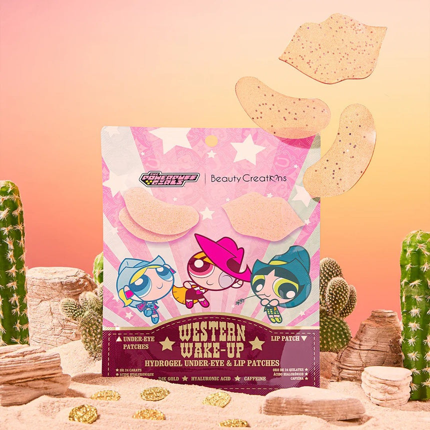 Parches de Hidrogel para Ojos y Labios Beauty Creations x Powerpuff Girls Western Wake Up Hydrogel Undereye and Lip Patches