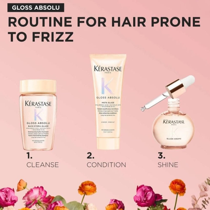 Kit Anti Frizz para Cabello Kérastase Gloss Absolu 4 Days Anti Frizz