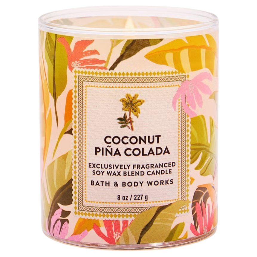Vela Aromática Bath & Body Piña Colada Single Wick Candle