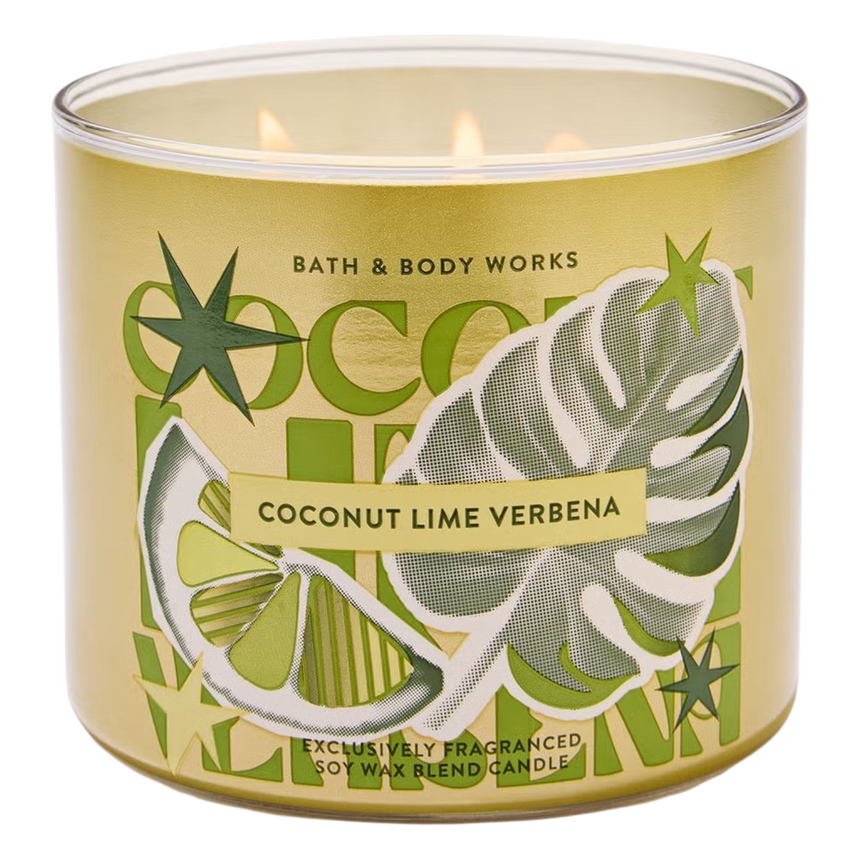 Vela Aromática Bath & Body Coconut Lime Verbena 3 Wick Candle