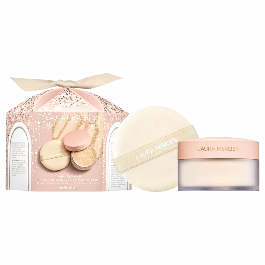 Polvos Sueltos con Aplicador Laura Mercier Divinely Flawless Translucent Loose Setting Powder & Puff 29g