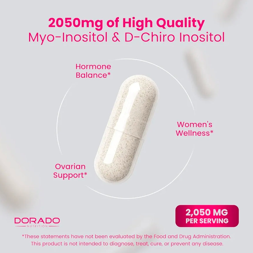 Suplemento Hormonal de Myo-Inositol y D-Chiro Inositol Hormonal Balance Support 120uni