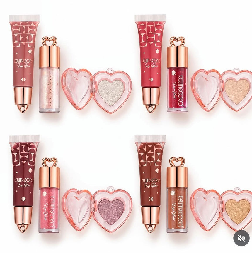 Dúo de Lipgloss e Iluminador Kevin & Coco Lipgloss & Highlighter Duo