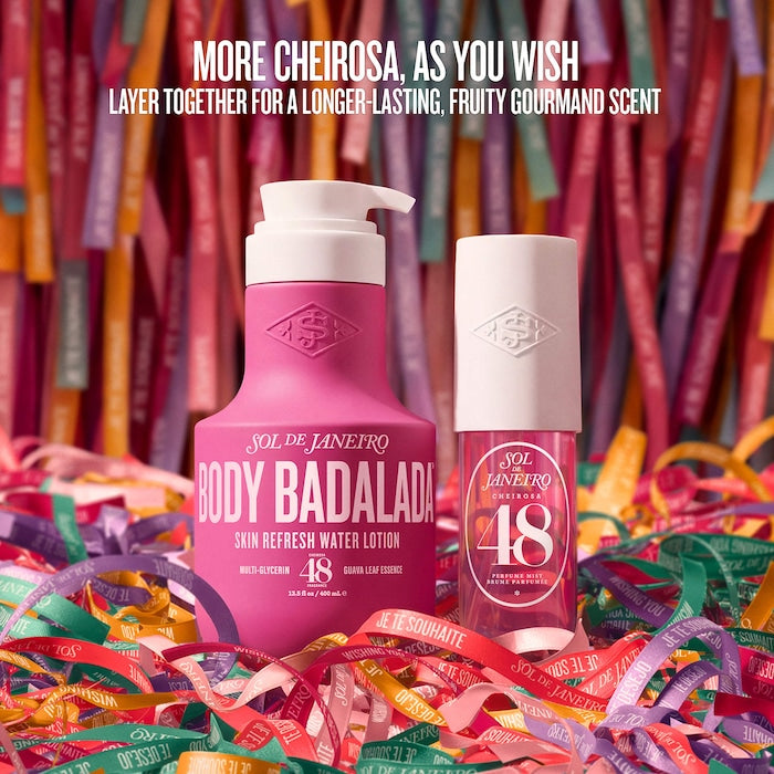 Dúo Aromático Sol de Janeiro 
Splash of Sol Refreshing Body Lotion & Body Mist Duo