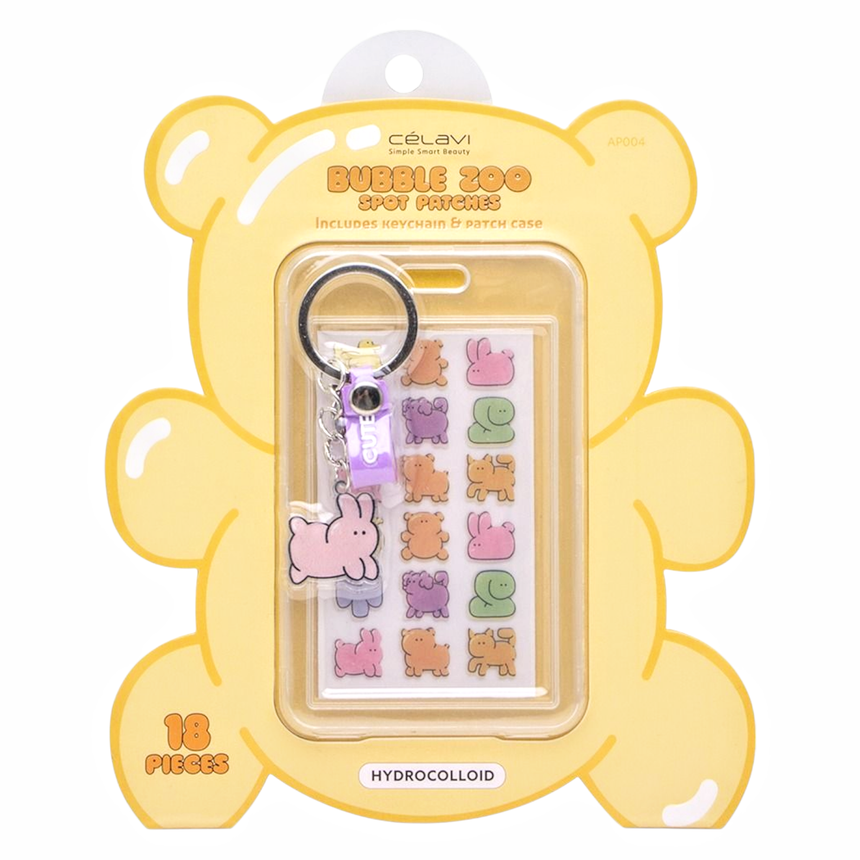 Parches con Llavero para Acné Célavi Bubble Zoo Spot Patches