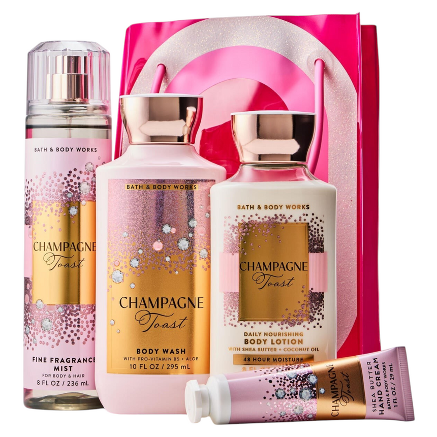 Kit Bath & Body Champagne Toast Gift Set