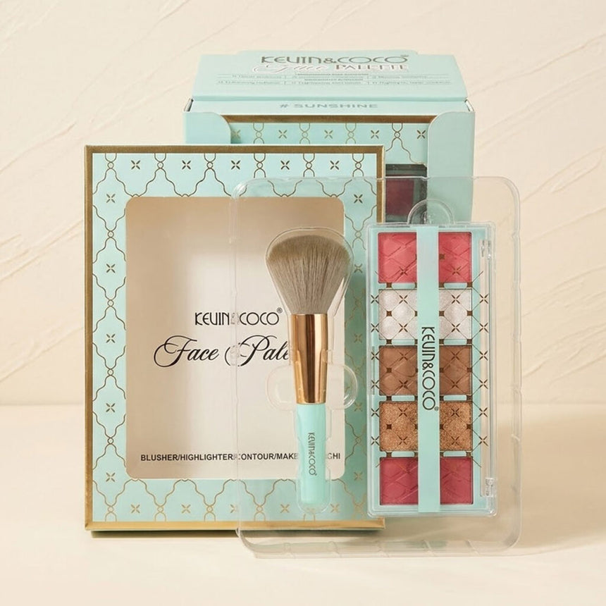Paleta con Brocha Kevin & Coco Face Palette