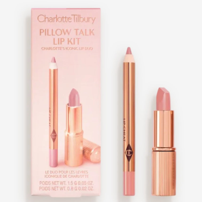 Kit de Labial y Delineador Charlotte Tilbury Mini Pillow Talk Lipstick & Liner