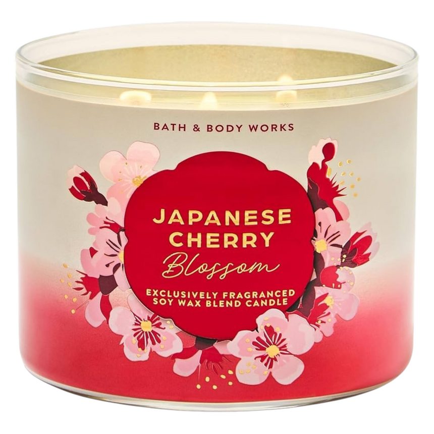 Vela Aromática Bath & Body Japanese Cherry Blossom 3 Wick Candle