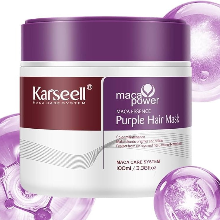 Mascarilla Capilar para Neutralizar Tonos Cobrizos Karssell Purple Hair Mask 100ml
