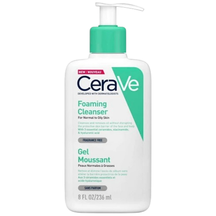 Gel Limpiador Espumoso Cerave Foaming Cleanser Gel Moussant 236ml