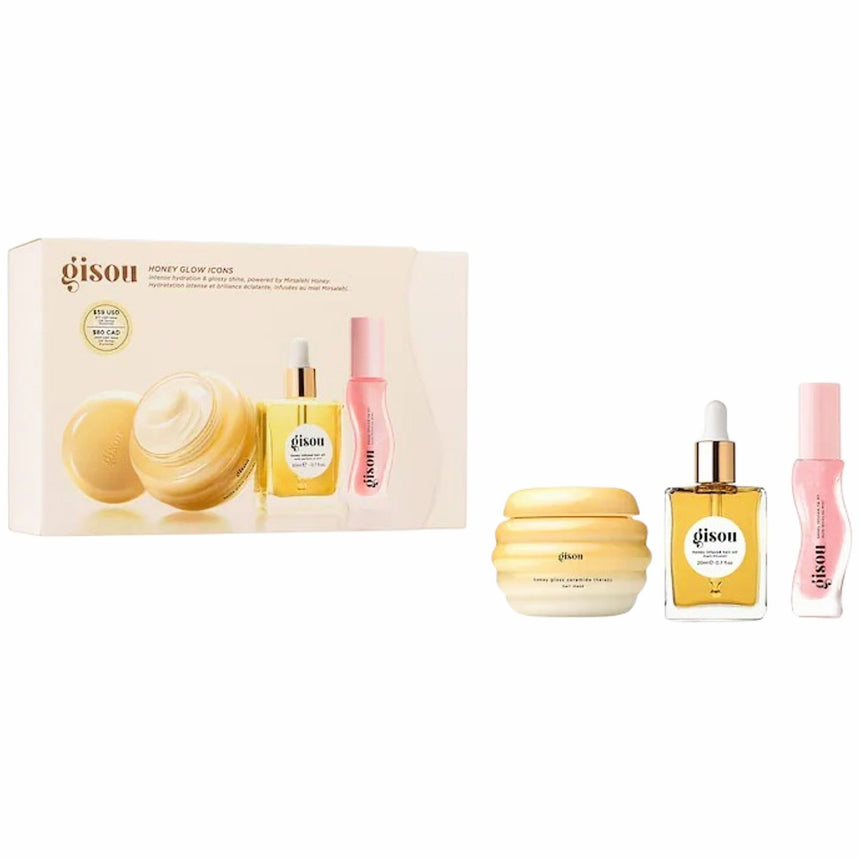 Kit de Cabello y Labios Gisou 
Honey Glow Icons Hair & Lip Set