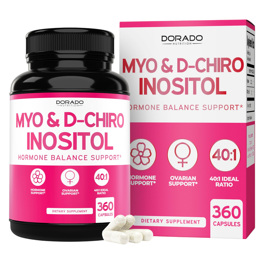 Suplemento Hormonal de Myo-Inositol y D-Chiro Inositol Hormonal Balance Support 360uni