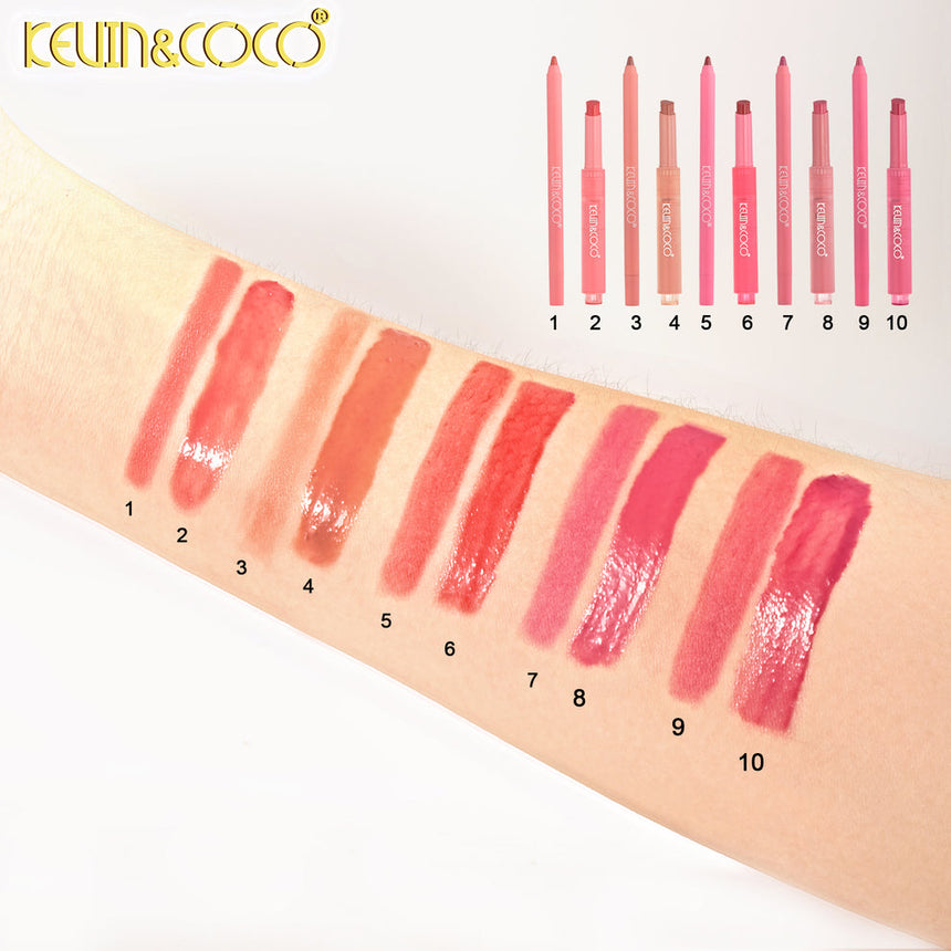 Dúo de Delineador y Lipstick de Labios Kevin & Coco Graceful Lip Liner & Lipstick