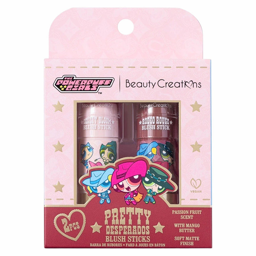 Dúo de Rubores Beauty Creations x Powerpuff Girls Pretty Desperados Blush Sticks