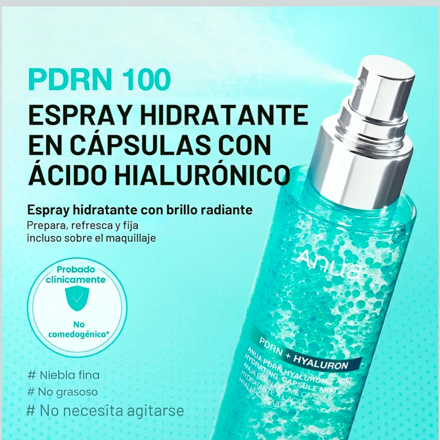 Sérum Facial con Brillo de Colágeno y Niebla Facial Hidratante Anua PDNR + Hyaluron