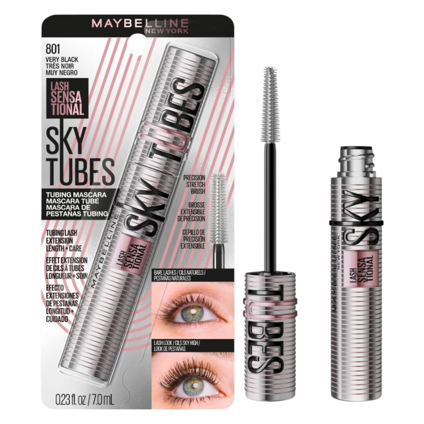 Máscara Maybelline Lash Sensational Sky Tubes Tubing Mascara Extension