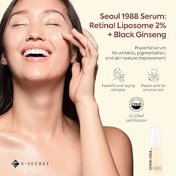 Serum de Retinol K Secret Seoul 1988 Serum Retinal Liposome 2% Black Ginseng 30ml