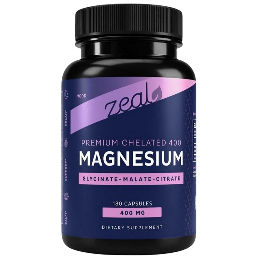 Cápsulas de Magnesio Zeal Premium Chelated 400 Magnesium Capsules 400mg 180uni