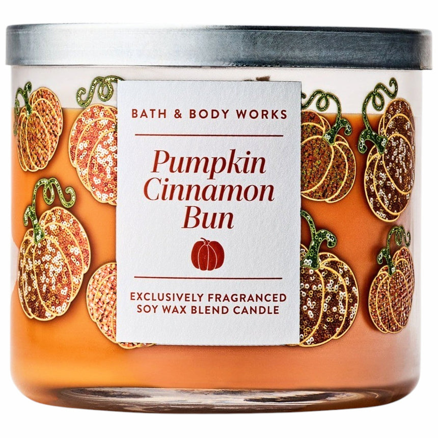 Candela de 3 Mechas Bath & Body Pumkin Cinnamon Bun 3 Wick Candle