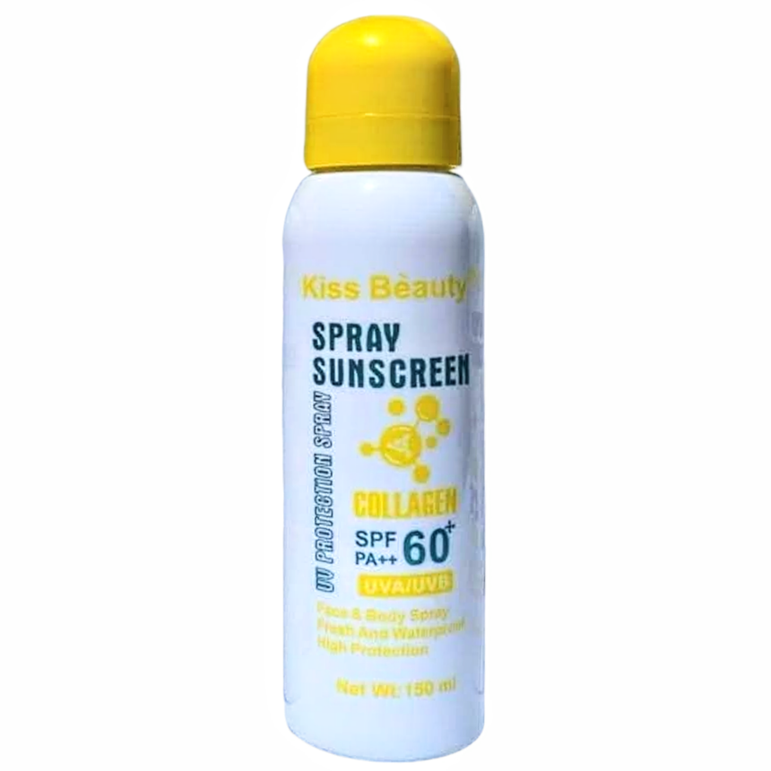 Protector Solar con Colágeno Kiss Beauty Spray Sunscreen 60spf