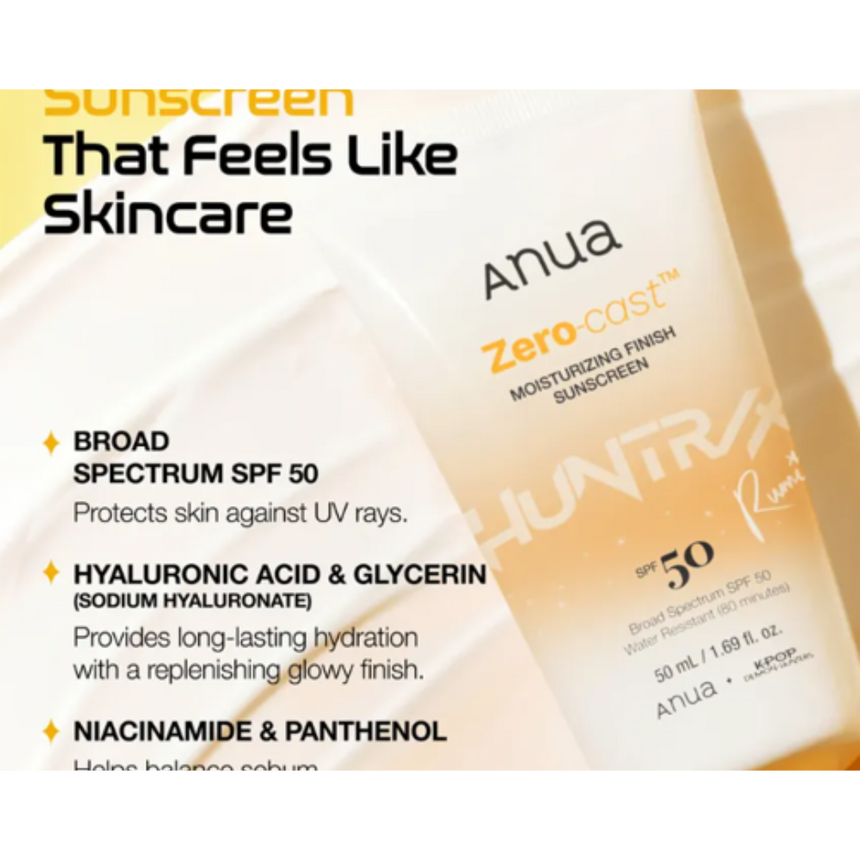 Protector Solar Anua Kpop Zero Cast Moisturizing Finish Sunscreen 50ml