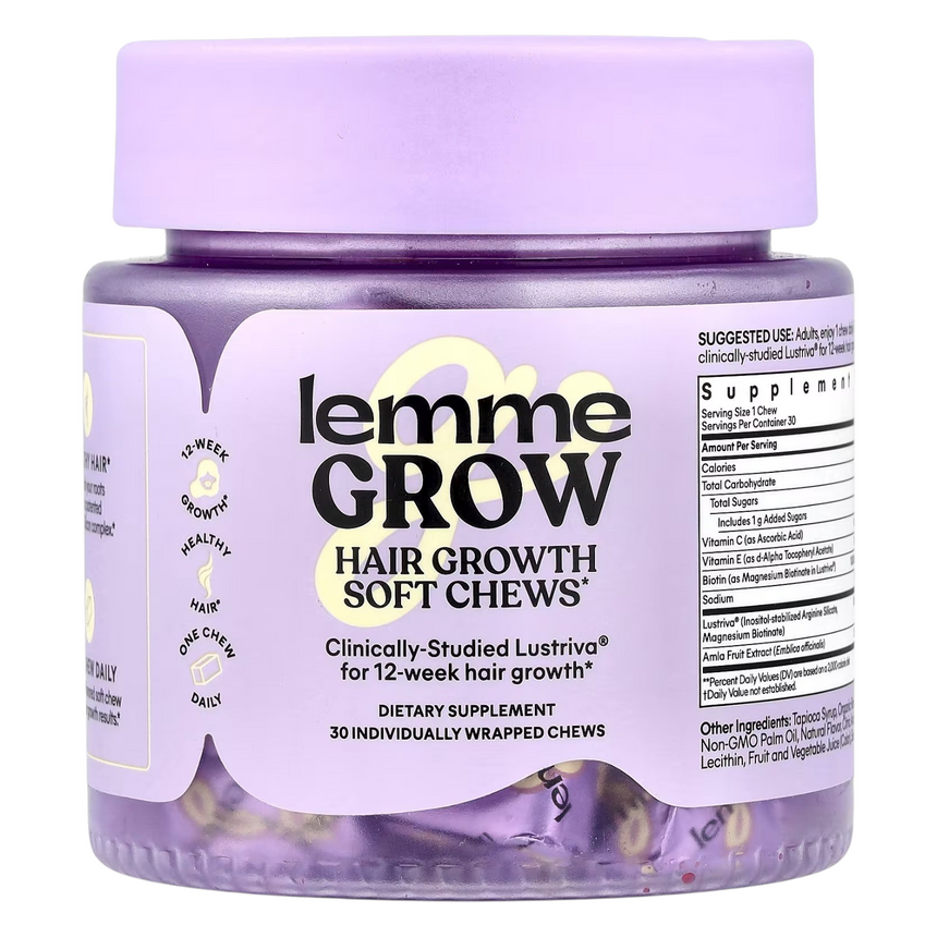 Gomitas para Crecimiento de Cabello Lemme Grow Hair Growth Sotf Chews