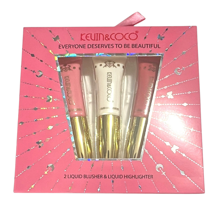 Kit de Rubores e Iluminador Kevin & Coco Everyone Deserves to Be Beautiful kit