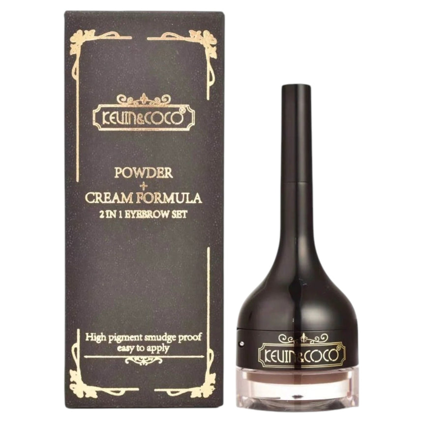 Polvos y Crema para Cejas Kevin & Coco Powder & Crean Formula Eyebrow Set