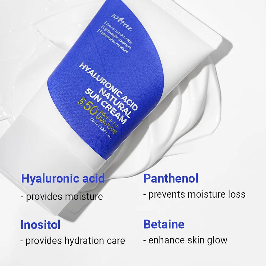 Protector Solar Instree Hyaluronic Acid Cream Solar Natural 50spf 50ml