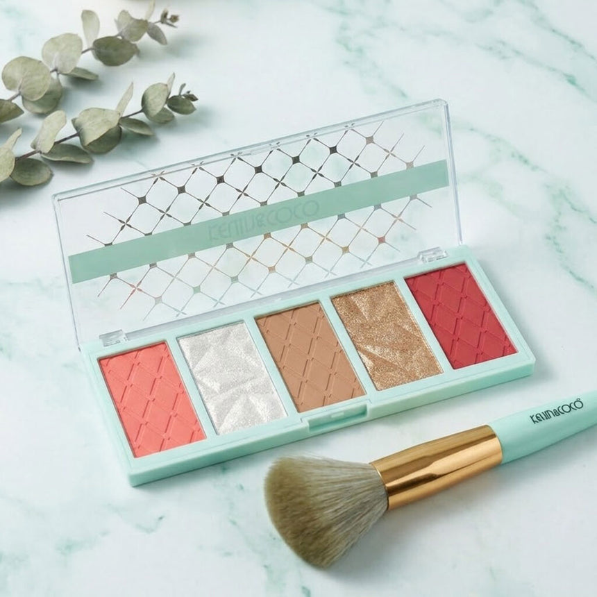 Paleta con Brocha Kevin & Coco Face Palette
