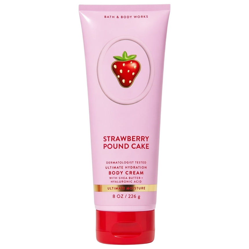 Crema Corporal Bath & Body Strawberry Pound Cake Ultimate Hydration Body Cream 226g