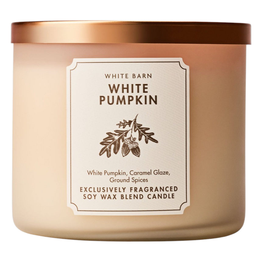 Vela Aromática Bath & Body White Pumpkin 3 Wick Candle