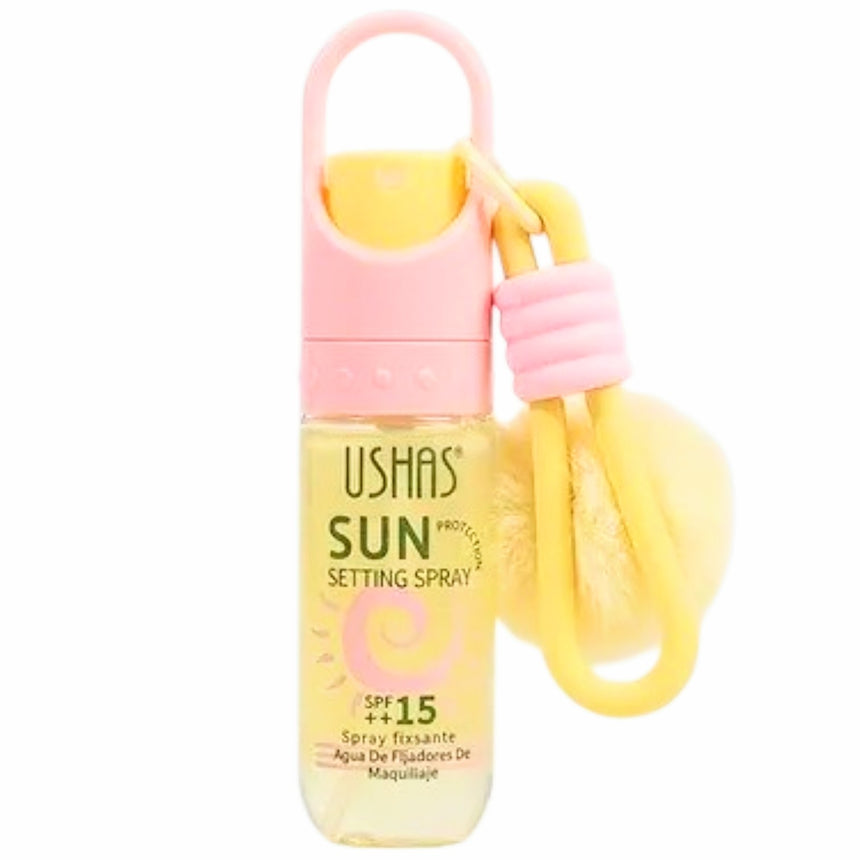 Sellador en Llavero con Protección Solar Ushas Setting Spray 15spf