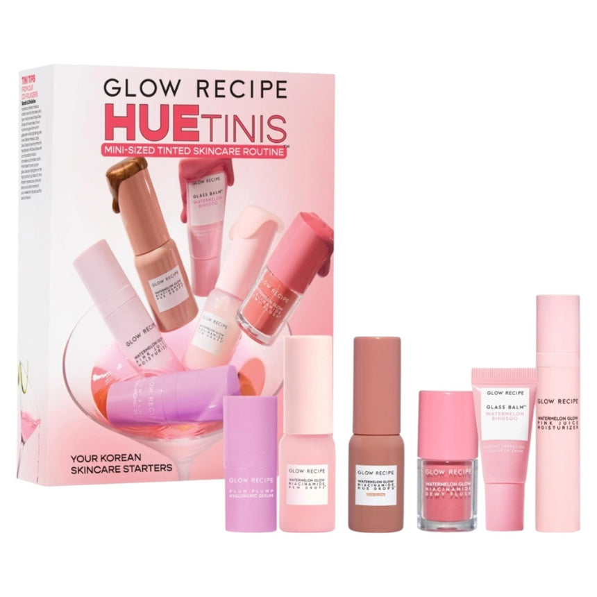 Kit de Skincare Glow Recipe Huetinis Mini Tinted Skincare Set