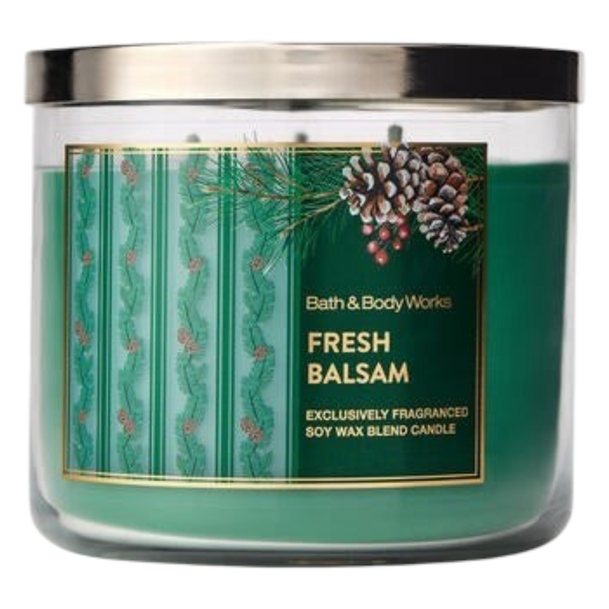 Vela Aromática Bath & Body Fresh Balsam 3 Wick Candle