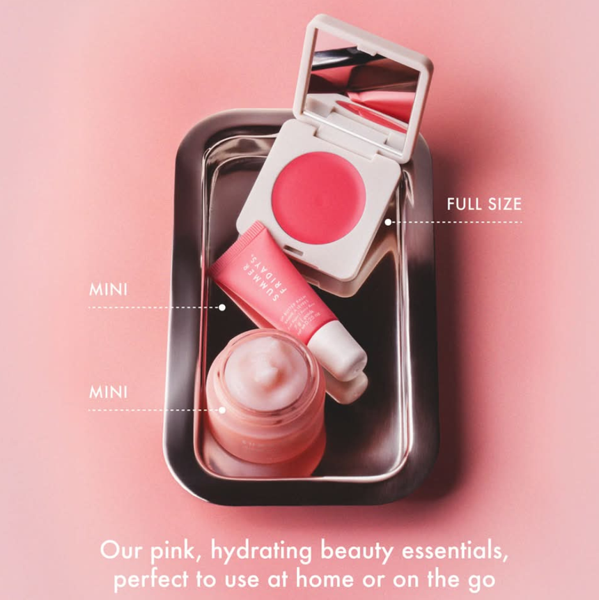 Kit de Maquillaje Summer Fridays The Dewy Pink Set with Mini Lip Butter Balm in Pink